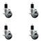 Service Caster 3.5'' Thermoplastic Rubber Swivel 1-3/4'' Expanding Stem Caster Set with Brake, 4PK SCC-EX20S3514-TPRB-TLB-134-4 - alternate 1
